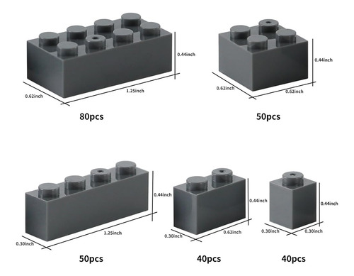 Feleph Juego De 260 Piezas De Bloques De Construcción Crea.