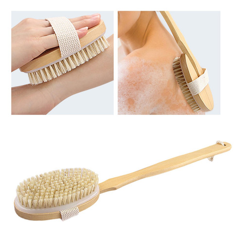 Cepillo De Ducha Desmontable, Cepillo De Baño De Madera Con