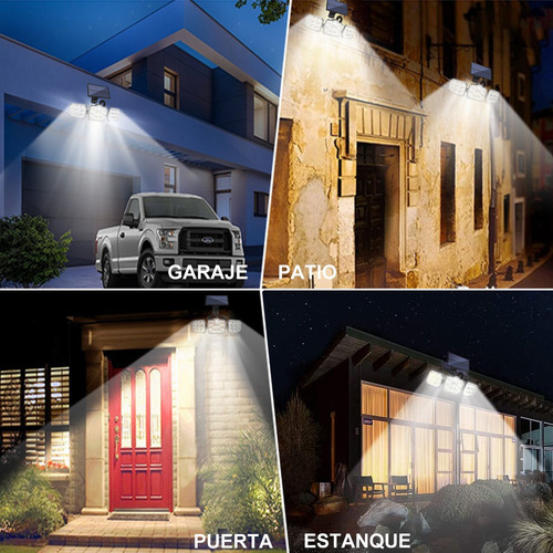 Imagen 6 de 8 de 138 Led Lámpara Solar De Pared Exteriores Sensor Luz 3 Modos