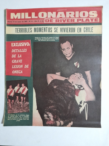 Millonarios De River 31 River 3 Colo Colo 3,año 1965