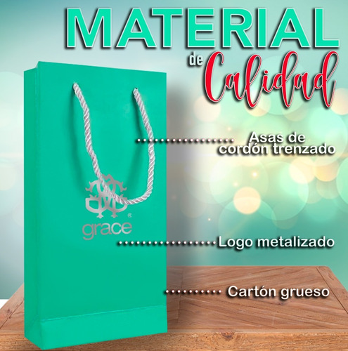 Imagen 3 de 7 de Set 3 Piezas Bolsa De Regalo Chica Tipo Boutique Grace