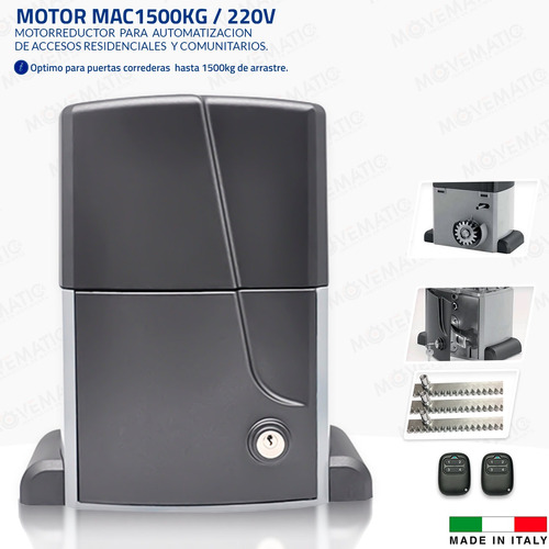 Motor Porton Electrico Mac 1500kg/220v Italiano