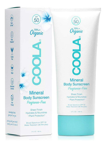 Coola Crema Solar Mineral Orgnica Spf 50 Bloqueador Solar Lo