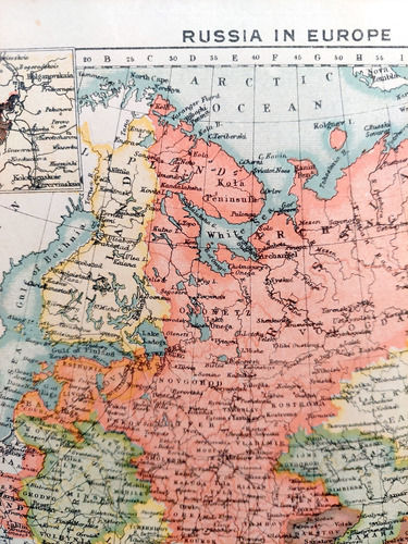 Mapa 1895 Rusia En Europa Russia In Europe Map Imperio Chino
