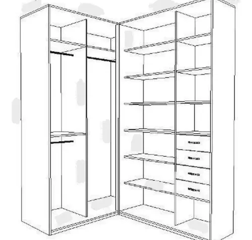 Kit Com 24 Projetos Executivos De Closet Com Plano De Corte Branco ...