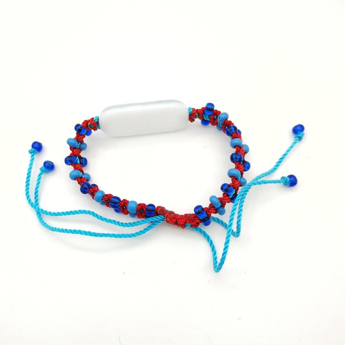 Imagen 2 de 4 de Pulsera Tejida Chaquiron Lunares Pecosita