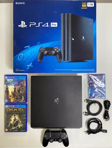 Ps4 Pro 1tb Usado + 2 Jogos Físicos Garantia E Nota Fiscal