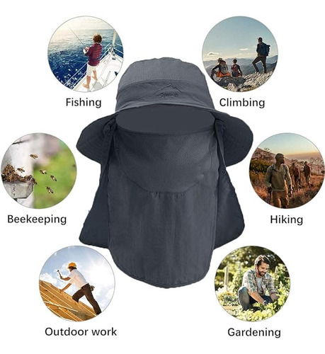 Practico Sombrero Para Acampar Unisex Senderismo Multiusos