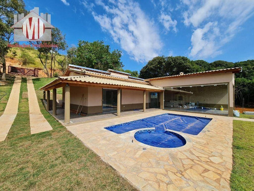 Linda Chácara Em Fase De Acabamento, Com 3 Dormitórios, Jardim, Piscina, Lago, Córrego, À Venda, 2000 M² Por R$ 580.000 - Zona Rural - Pinhalzinho/sp - Ch0850