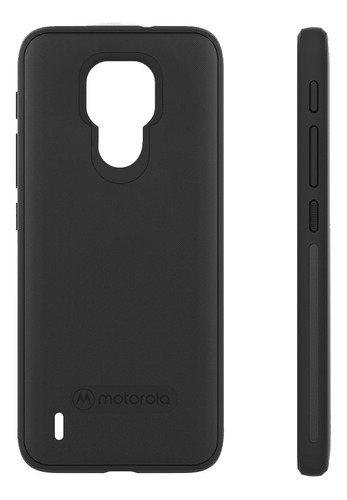 Funda Motorola Anti Impacto negro con diseño liso para Motorola Moto E7
