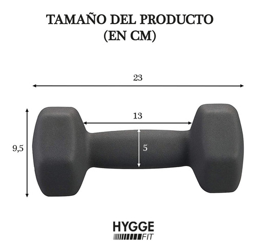Imagen 2 de 10 de Mancuerna Pesa 5 Kg Recubierta Neoprene Funcional Fitness