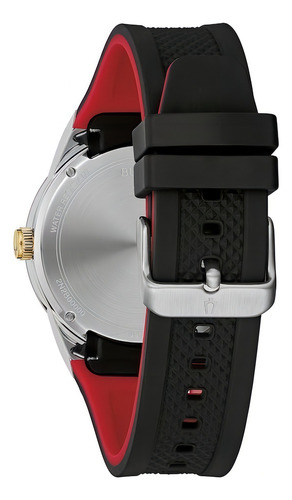 Reloj de pulsera Bulova Futuro Millennia 98c146 Original para hombre, color negro/rojo, color de fondo negro