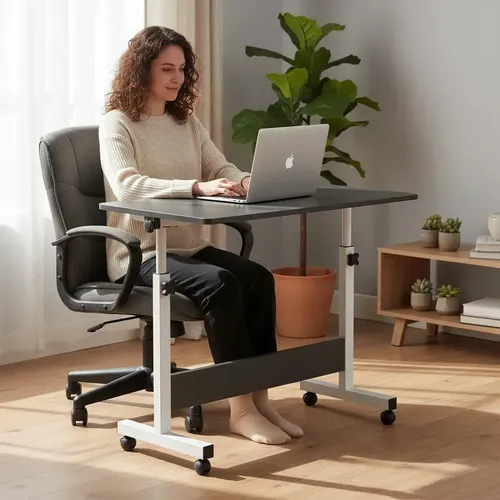 Mesa Notebook Altura Ajustável Tampo Reclinável Vie Idéale Preto