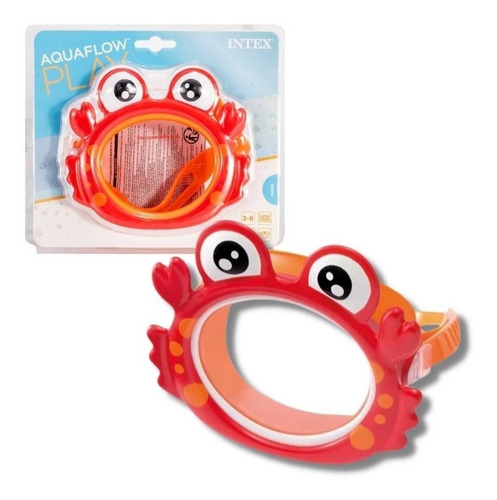 Máscara infantil Crab, color rojo, para piscina y playa, color rojo
