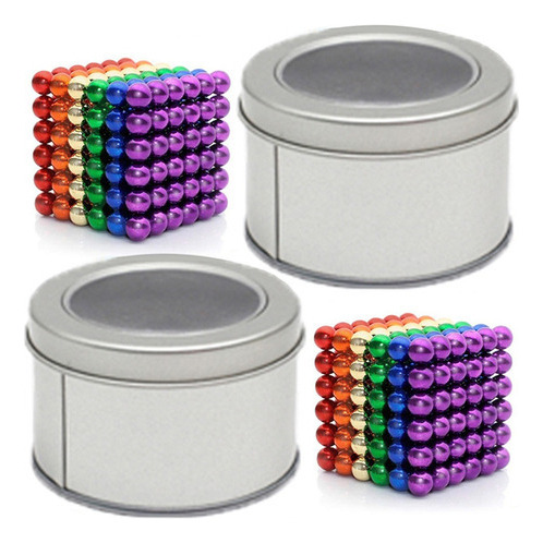 2 Cajas De Cubo Magnético Esférico De 5 Mm, Juguete