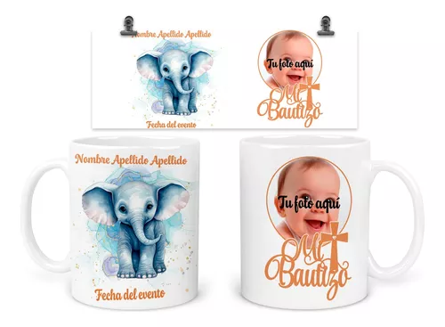 Tazas para invitados bautizo PERSONALIZADAS