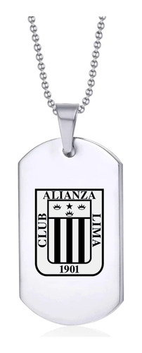 Collar Dije Club Alianza Lima Joya Regalo Acero Natural