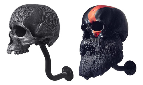 2 Soporte De Calavera Para Montaje En Pared Casco De Moto