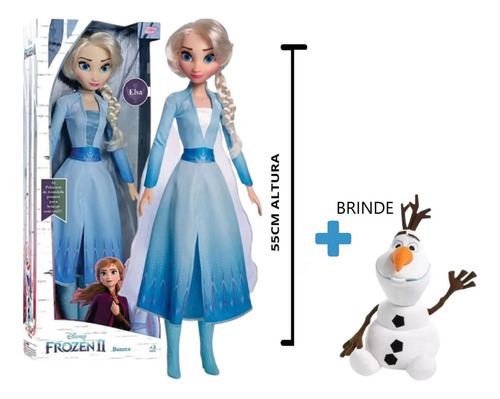 Boneca Frozen 2 Elsa Disney 55cm Gigante Original Nova Brink