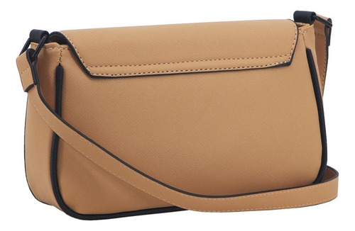 Cartera Mini Bag Amayra Art. 67.c2623 Material Pu Camel Lisa Negro Camel