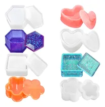 Comprar 4 Moldes De Resina Para Cajas Moldes Silicona Cajas De Joyas
