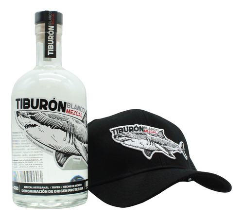 Mezcal Tiburón Blanco 750 Ml + Gorra Tiburón