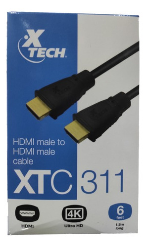 Cable Hdmi Macho A Macho 1.8m Xtech