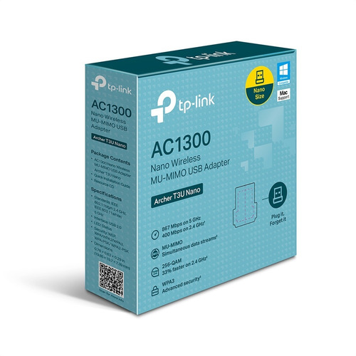 Adaptador Usb Wifi Dual Band Ac1300, Tp-link Archer T3u Nano