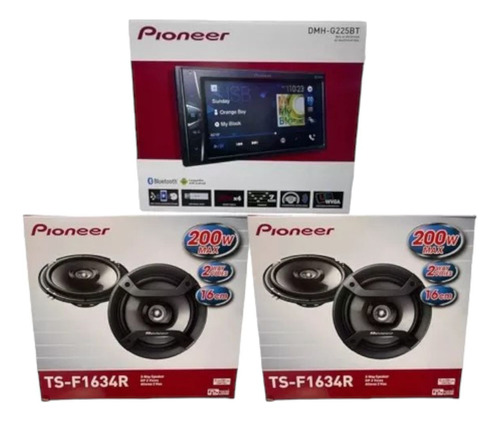 Estereo Pantalla Pioneer + 2 Par Bocinas Pioneer 6.5 PuLG