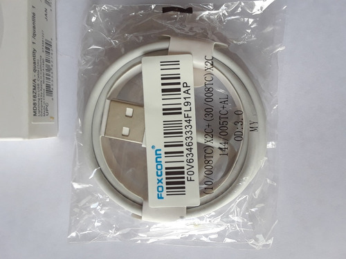 Cable Cargador iPhone 5 Usb Apple iPhone 5 5s 6 6s 7 8 X Ctf