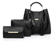 Comprar Quanna Set 3 Bolsas Bandolera Mujer Cosmetiquera Cartera Borla Conjunto De Carteras Para Mujer El Regalo Perfecto Confeccionadas En Piel Sintética De Alta Calidad