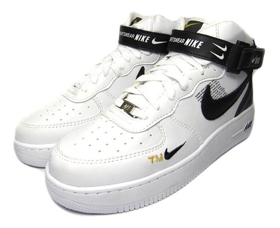 tênis masculino nike air force 1 cano alto supreme botinha