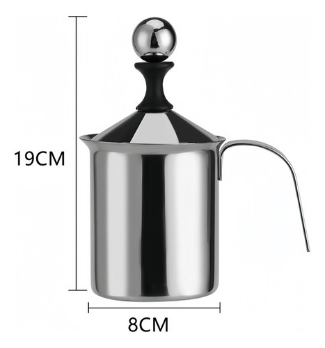 A Espumador De Leche Manual Con Tapa De Mango