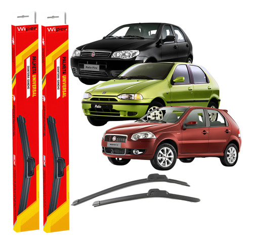 Par Palhetas Fiat Palio 1997 Até 2011 Limpador De Parabrisa