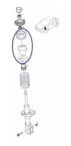 Base De Amortiguador Y Espiral Original Para Chevrolet Astra