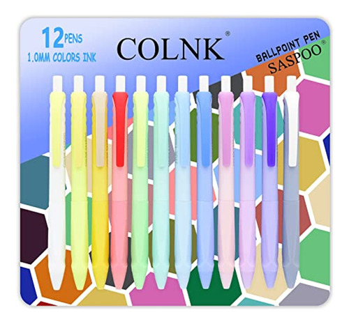 Colnk Bolígrafos De Colores Surtidos, Punta Media De 1,0 Mm,