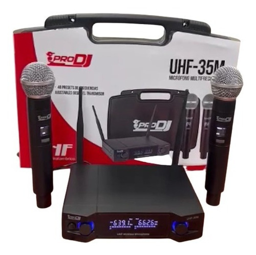 Microfono Pro Dj Uhf-35m Uhf 35m Uhf35m Inalambrico Doble