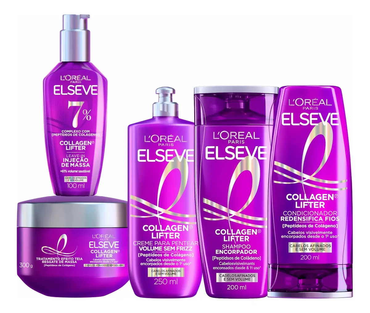 Kit Completo Elseve Collagen Lifter 5 Produtos L`oréal Paris 200ml