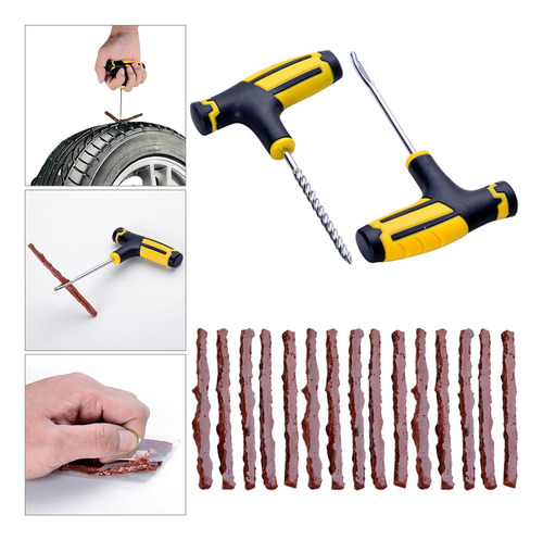 Kit De Reparación De Neumáticos Universal Con Tira De Goma