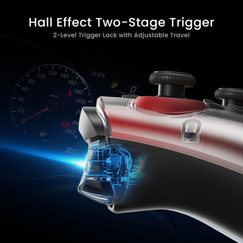 Wireless Gaming Controller Gusgu G7 W/ Interactive Screen