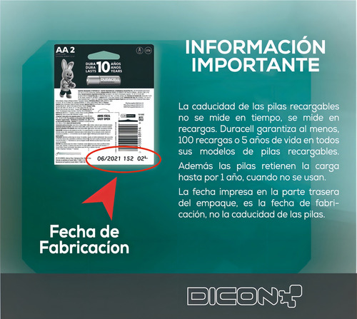 Duracell Recargable Pilas Aaa Recargables 900mah 8 Unidades