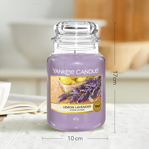 Vela En Tarro Limón Y Lavanda 623 G Candelas Aromáticas