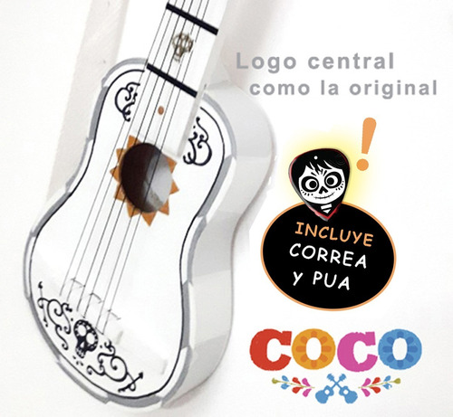 Guitarra Coco Niños Sin Personalizar Con Correa + Pua! Nuevo | MercadoLibre