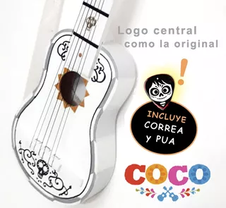 Guitarra Coco Niños Sin Personalizar Con Correa + Pua! Nuevo