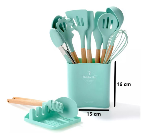Set De Utensilios De Silicona, Cucharones Espátula 13 Piezas
