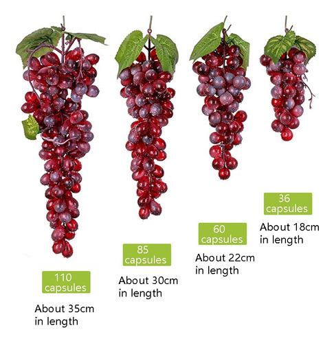 4 Racimos, 60 Uvas Negras, Simuladores De Brotes De Fruta