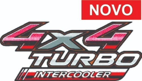 Par De Adesivos 4x4 Turbo Intercooler Hilux 2009 - 