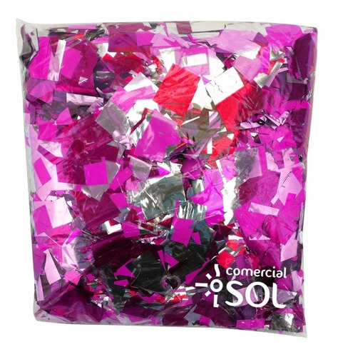 Imagem 1 de 1 de Papel Picado Rosa Sky Paper 1kg Efeito Confete Metalizado