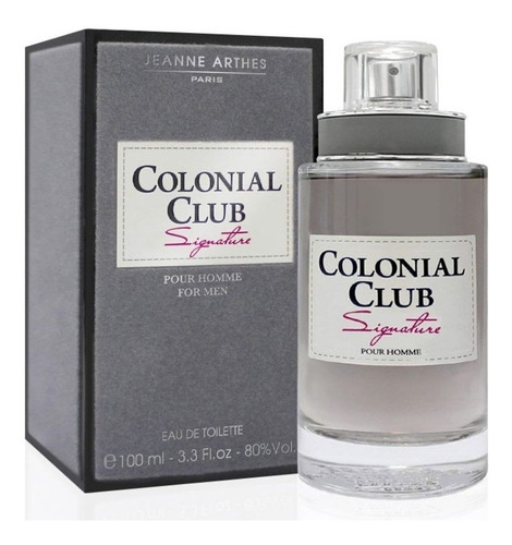 Perfume Masculino Colonial Club Jeanne Arthes Signature 100ml Eau De Toilette