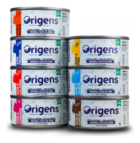 Origens Lata De Atún Premiun X 8 Latas (sabores Variados)